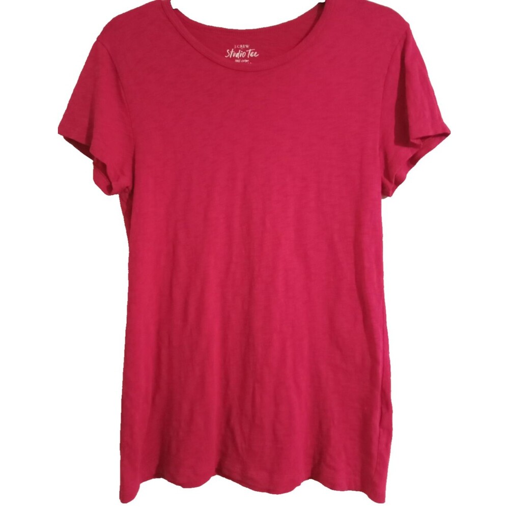 J Crew Studio Tee T-Shirt Womens Size Small Short Sleeve Pink Solid